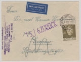 Berlin, 1953, Mi.- Nr.: 98 als EF auf Luftpost- Fernbrief von Berlin nach Giesen (Flüchtlingslager) und zurück!