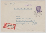 Berlin, 1959, Mi.- Nr.: 152, als EF auf Einschreiben- Fernbrief von Berlin nach Hannover