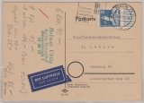 Berlin, 1961, Mi.- Nr.: 145, als EF auf Fernpostkarte per Luftpost von Berlin nach Hamburg