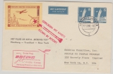 Berlin, 1960, 30 Pfg.- Privat- GS- Umschlag (2x Mi.- Nr.: 145), als MeF auf Luftpost- Erstflugbrief von Berlin nach New York (USA)