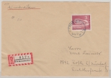 Berlin / (BRD), 1961 (?), Mi.- Nr.: 154, als EF auf Einschreiben- Fernbrief von Wermelskirchen nach Roth