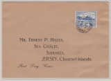 Dt. Bes. II. WK, Jersey, 1943, Mi.- Nr.: 7 als EF auf FDC- Orts- Brief nach Samarès (Jersey)