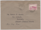 Dt. Bes. II. WK, Jersey, 1943, Mi.- Nr.: 8 als EF auf FDC- Orts- Brief nach Samarès (Jersey)