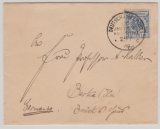 Deutsche Seepost, Ostasiatische Hauptlinie, c, 1900, Mi.- Nr.: 48, als EF auf Brief nach Berka, geprüft BPP