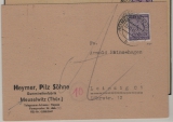 SBZ / West- Sachsen, 1945, Mi.- Nr.: 117 a GX, als EF (!) auf Fernpostkarte, von Meuselwitz nach Altenburg, FA Schulz BPP!