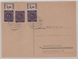 D, Kontrollrat / West, 1946, Mi.- Nr.: 916 U + 916 WOR (2x POR) auf Ortspostkarte innerhalb von Neuendettelsau, geprüft!