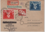 DDR, 1951, Mi.- Nr.: 284- 85 u.a. in MiF auf Einschreiben- Fernbrief von Zwickau nach Bielefeld