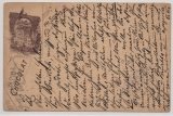 Schweiz, 5 Rp. GS + (Werbezudruck rs.: Chocolat), + 5 Rp. Zusatz, als Auslandskarte von Luzern nach Halle (D.)