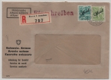 Schweiz, 1946, 40 Rp. Officel MiF auf Militärsache- Einschreiben von Bern nach Zollikon (nur R.- Zusatz verklebt?)