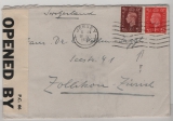GB, Jersey, 12. 1939, 2,5 d. MiF auf Auslandsbrief von Jersey nach Zollikon (CH), mit GB- Zensur, selten!