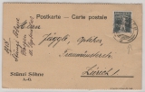 Schweiz, 1918, 7,5 Rp. (mit Firmenlochung! Selten!) als EF auf Fernpostkarte von Horgen nach Zürich