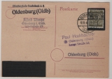 Bizone, 1948, Mi.-Nr.: 63 I als EF auf Ortspostkarte innerhalb von Oldenburg