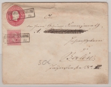 Gr. 1 Sgr.- GS- Umschlag, + Nr.: 10 als Zusatzfrankatur, verwendet als Ortsbrief innerhalb Berlins