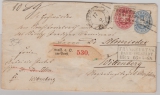2 Sgr.- GS- Umschlag, + Nr.: 16 in MiF / als Zusatzfrankatur, verwendet auf Paketbegleitbrief von FFO nach Wittenberg