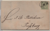 NDP, 1870, Mi.- Nr.: 14 als EF auf Auslandsbrief von Leipzig (Alt- Sachsen- Stempel) nach Preßburg (Österreich- Ungarn)