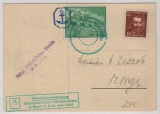 Schweiz, 1932, Schiffspostkarte (Motorschiff Rheinfelden) mit Werbemarke zur Wipa 1933, gelaufen von Basel (?) nach Morges
