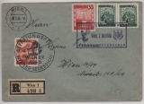 Österreich, 1946, 84 Gr. MiF auf Orts- Einschreiben innerhalb von Wien, mit 2 netten und interessanten Sonderstempeln