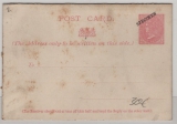 Australien, Staaten, New South Whales, ca. 1880, 1 P. Antwort- GS mit Specimen Überdruck, nicht gelaufen