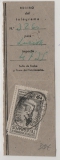 Spanien, 1952, Aufgabe- Bescheinigungs- Abschnitt für ein Telegram, mit Marke von Palma de Mallorca nach L...