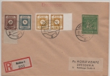 Lokalausgaben, D.- OST, 1945, Meissen, Mi.- Nr. 35 B, u.a. in MiF auf E.- Fernbrief von Meissen nach Dresden, gepr. BPP!