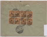 DR, Infla, 27.11.1923 (!), Mi.- Nr.: 327 A (8x [rs.], = 40 Mrd.!) als MeF auf R.- Fernbrief von Elwangen nach Olbersdorf