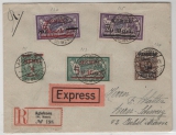 Memelgebiet, 1923, (Litauische Besetzung), Mi.- Nrn.: 134, u.a. als MiF auf R- Auslandsbrief von Aglohnen nach Bern (CH), tiefgeprüft BPP!