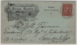 Italien, 1892, 10 Ct. EF auf dekorativer Auslands- Werbekarte von Torino nach Aire-S-la Lys (Fr.)
