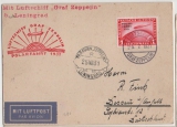 DR, 1931, Mi.- Nrn.: 456, 457 + 458, je als EF auf Polarfahrtkarte / -Brief von Friedrichshafen- via Polarfahrt nach ..., je portogerecht!