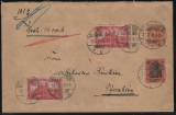 DR, 1900, Mi.- Nr.: 63a (2), 59+  49 b. als 2- Ausgaben- (!!!) MiF, auf Wert- Fernbrief von Baden- Baden nach Pforzheim, neues FA Weinbuch BPP!