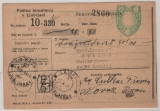 Dt. Bes. II. WK, Laibach, 1944, Portomarke Mi.- Nr.: 3 (2x) als MeF rs. auf Zahlungsanweisung von Ljubljana
