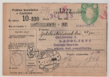 Dt. Bes. II. WK, Laibach, 1944, Portomarke Mi.- Nr.: 5 (2x) als MeF rs. auf Zahlungsanweisung von Ljubljana