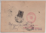 Dt. Bes. II. WK, Laibach, 1944, Portomarke Mi.- Nr.: 6 als EF rs. auf Zahlungsanweisung von Ljubljana