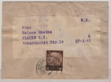 III. Reich, Dt. Bes. II WK., GG, ca. 1940, Mi.- Nr.: 1 als EF auf Streifband von Krakau nach Plauen
