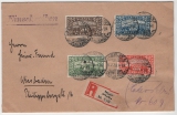 Dt. Abstimmungsgebiete, Schleswig, 1920, Mi.- Nrn.: 1- 14, als MiF (kpl. Satz!), auf 2 R.- Fernbriefen, von Hadersleben nach Wiesbaden