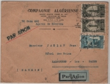 Marocco / Algerien, 1931, 2,5 Fr. MiF auf Auslands- Luftpostbrief von ... nach Lalechere- les- Bains (Fr.)