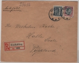 Dänemark, 1921, 70 Öre MiF auf R.- Auslandsbrief von Rudköbing nach Halle