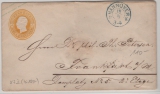 Hannover, ca. 1860, 3 Gr.- GS- Umschlag (Mi.- Nr.: U7II), als Fernbrief von Hannover (netter (BS?)-Stempel!) nach FF/M