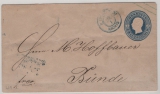 Hannover, ca. 1861, 2 Gr.- GS- Umschlag (Mi.- Nr.: U9II), als Fernbrief von Li... (netter (BS?)-Stempel!) nach Bünde