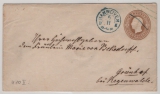 Hannover, ca. 1861, 3 Gr.- GS- Umschlag (Mi.- Nr.: U10II), als Fernbrief von Hannover (netter (BS?)-Stempel!) nach Grünhof
