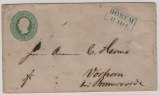 Hannover, ca. 1857, 1 Gr.- GS- Umschlag (Mi.- Nr.: U1A), als Fernbrief von Dorum (netter Stempel!) Bremervörde