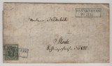 Hannover, ca. 1854, Mi.- Nr.: 2, als EF auf Fernbrief von Dannenberg (netter Stempel!) nach Stade
