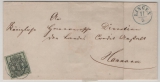 Hannover, ca. 1857, Mi.- Nr.: 9 , als EF auf Fernbrief von Lingen (netter Stempel!) nach Hannover