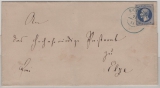 Hannover, ca. 1859, Mi.- Nr.: 15, als EF auf Fernbrief von Echte (netter AD- Stempel!) Elze, Luxusqualität!