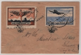 Polen, 1921, Brief mit Flugpostvignetten Posen 1921, anscheinend gelaufen nach Krakau