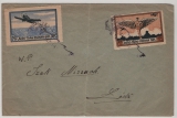 Polen, 1921, Brief mit Flugpostvignetten Posen 1921, anscheinend gelaufen nach Lodz