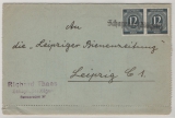 D, Kontrollrat / OST, ca. 1946, Mi.- Nr.: 920 (2x) als MeF auf Fernbrief (mit Notstempel!) von Schaprode / Rügen nach Leipzig