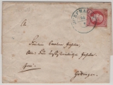 Hannover, ca. 1860, Mi.- Nr.: 14 als EF auf Fernbrief Dorfhagen (netter Vorphila- Stempel!) nach Göttingen