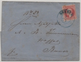 Hannover, ca. 1865, Mi.- Nr.: 23 als EF auf Fernbrief Norden (netter Vorphila- Stempel!) nach Bunde