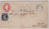 Hannover, ca. 1859, 1 Gr. GS- Umschlag + Mi.- Nr.: 15, als Zusatz auf Fernbrief von Goßlar (netter Vorphila- Stempel!) nach Berlin