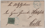 Hannover, ca. 1855, Mi.- Nr.: 2 b, als EF auf Fernbrief von Fallingbostel (netter Vorphila- Stempel!) nach Celle